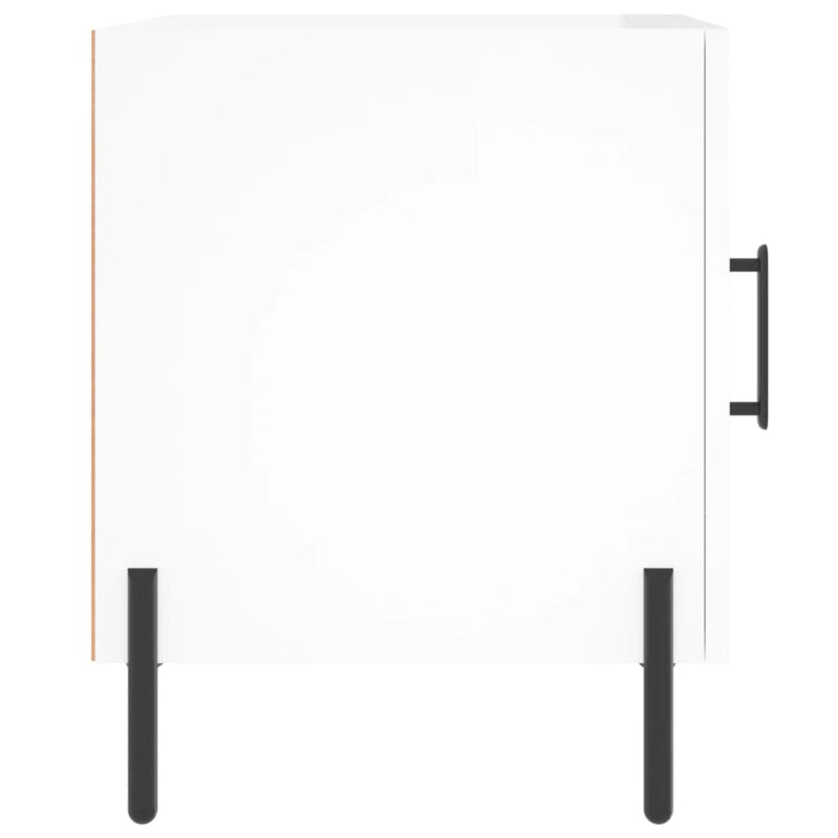 Nachtkastjes 2 st 40x40x50 cm bewerkt hout hoogglans wit MeubelReus