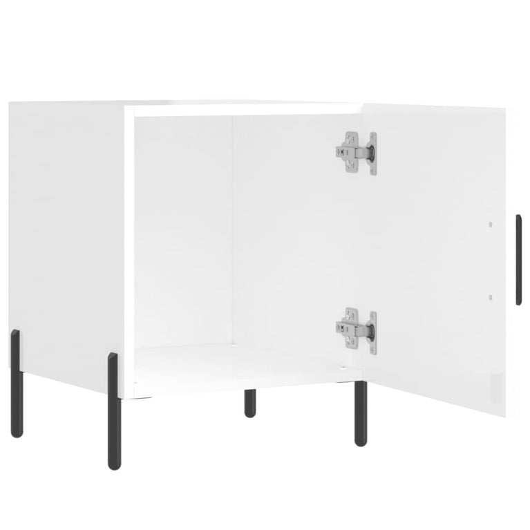 Nachtkastjes 2 st 40x40x50 cm bewerkt hout hoogglans wit MeubelReus