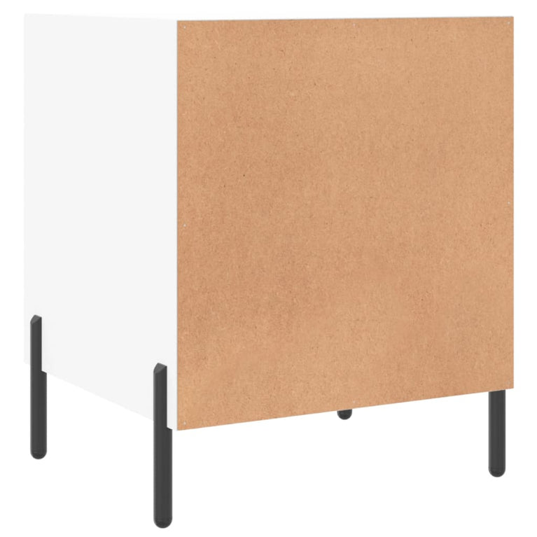 Nachtkastjes 2 st 40x40x50 cm bewerkt hout hoogglans wit MeubelReus