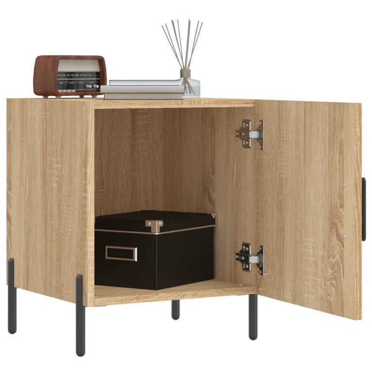 Nachtkastjes 2 st 40x40x50 cm bewerkt hout sonoma eikenkleurig MeubelReus