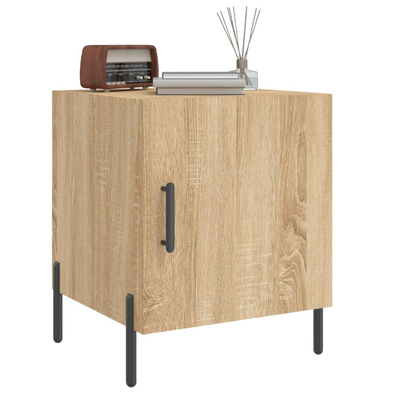 Nachtkastjes 2 st 40x40x50 cm bewerkt hout sonoma eikenkleurig MeubelReus