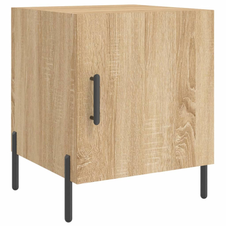 Nachtkastjes 2 st 40x40x50 cm bewerkt hout sonoma eikenkleurig MeubelReus