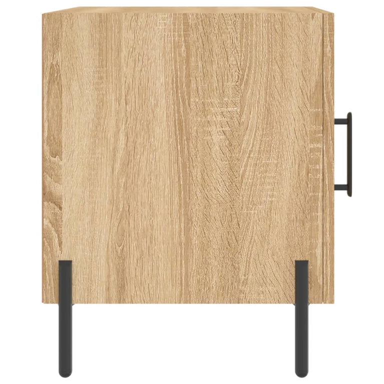 Nachtkastjes 2 st 40x40x50 cm bewerkt hout sonoma eikenkleurig MeubelReus