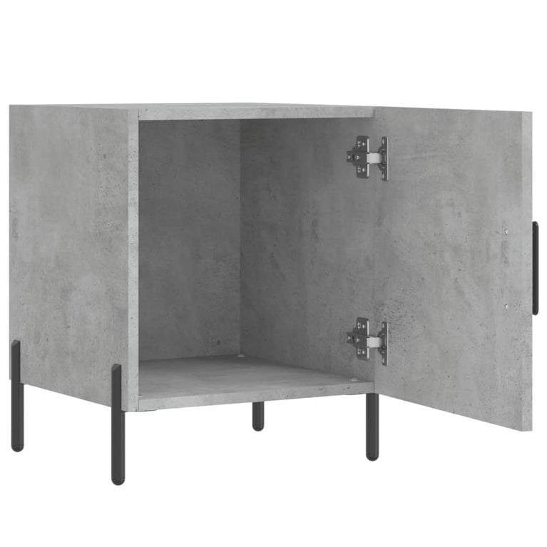 Nachtkastjes 2 st 40x40x50 cm bewerkt hout betongrijs MeubelReus