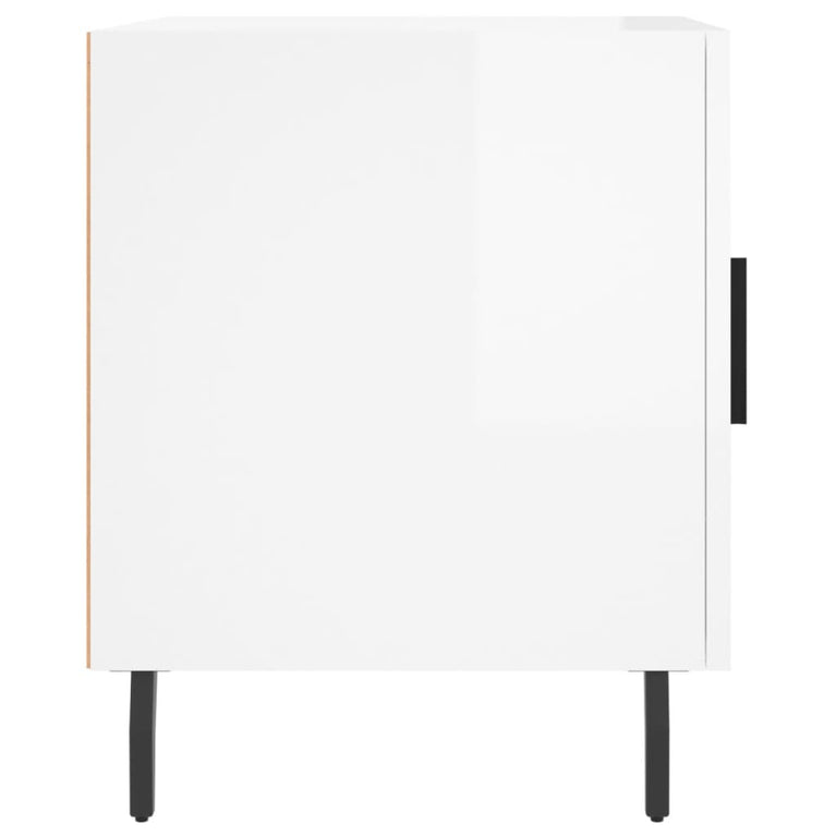 Nachtkastjes 2 st 40x40x50 cm bewerkt hout hoogglans wit MeubelReus