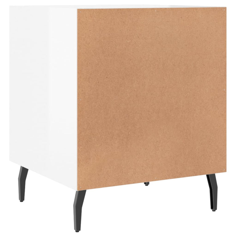 Nachtkastjes 2 st 40x40x50 cm bewerkt hout hoogglans wit MeubelReus