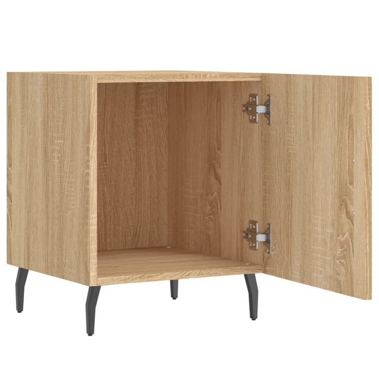 Nachtkastjes 2 st 40x40x50 cm bewerkt hout sonoma eikenkleurig MeubelReus
