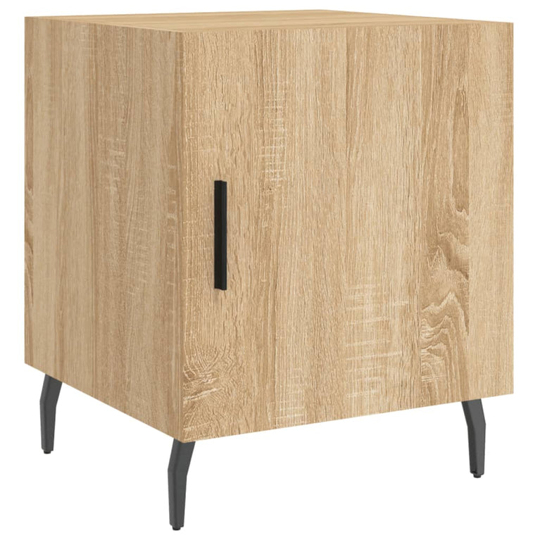 Nachtkastjes 2 st 40x40x50 cm bewerkt hout sonoma eikenkleurig MeubelReus