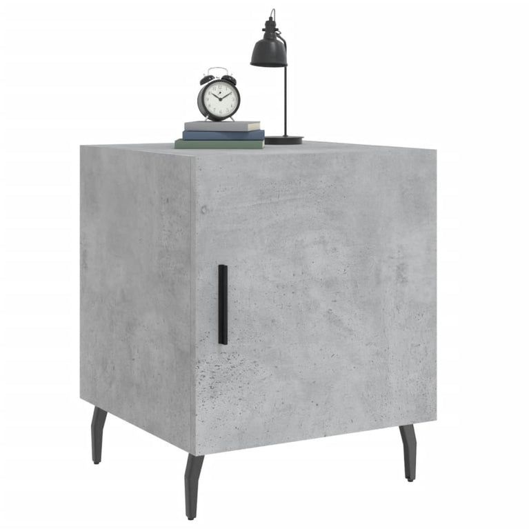 Nachtkastjes 2 st 40x40x50 cm bewerkt hout betongrijs MeubelReus