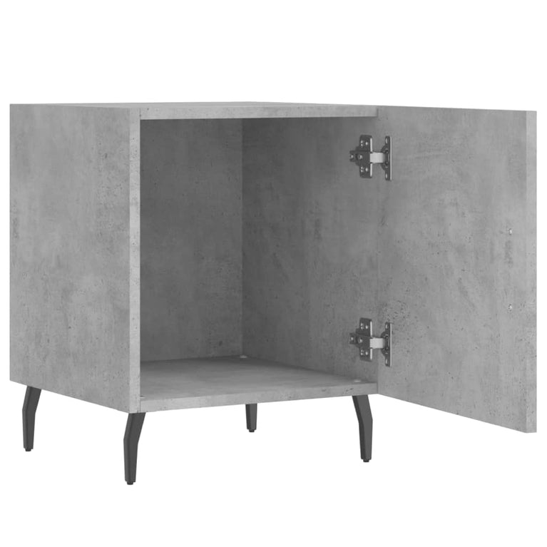 Nachtkastjes 2 st 40x40x50 cm bewerkt hout betongrijs MeubelReus