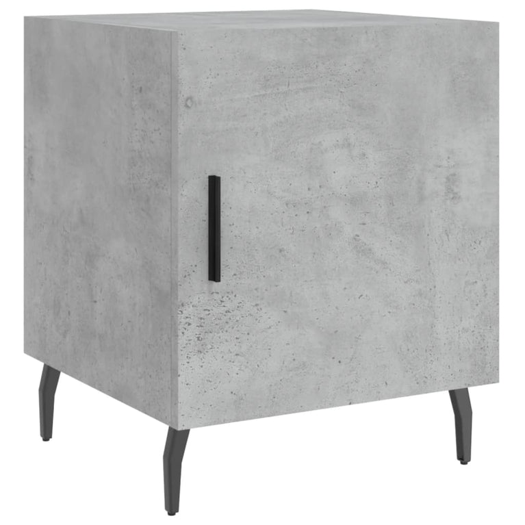 Nachtkastjes 2 st 40x40x50 cm bewerkt hout betongrijs MeubelReus