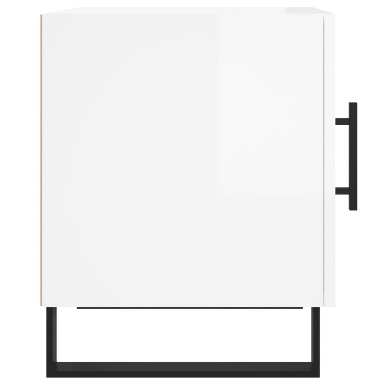 Nachtkastjes 2 st 40x40x50 cm bewerkt hout hoogglans wit MeubelReus
