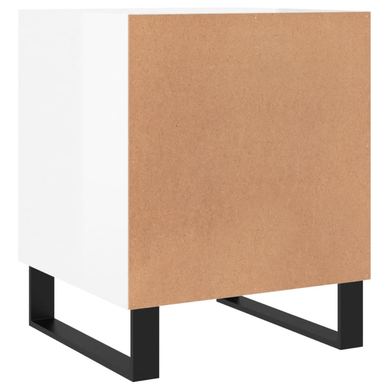 Nachtkastjes 2 st 40x40x50 cm bewerkt hout hoogglans wit MeubelReus
