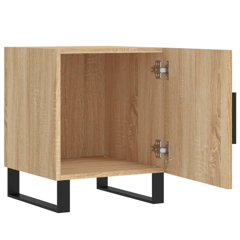Nachtkastjes 2 st 40x40x50 cm bewerkt hout sonoma eikenkleurig MeubelReus