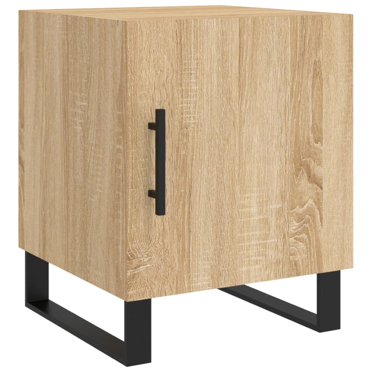 Nachtkastjes 2 st 40x40x50 cm bewerkt hout sonoma eikenkleurig MeubelReus