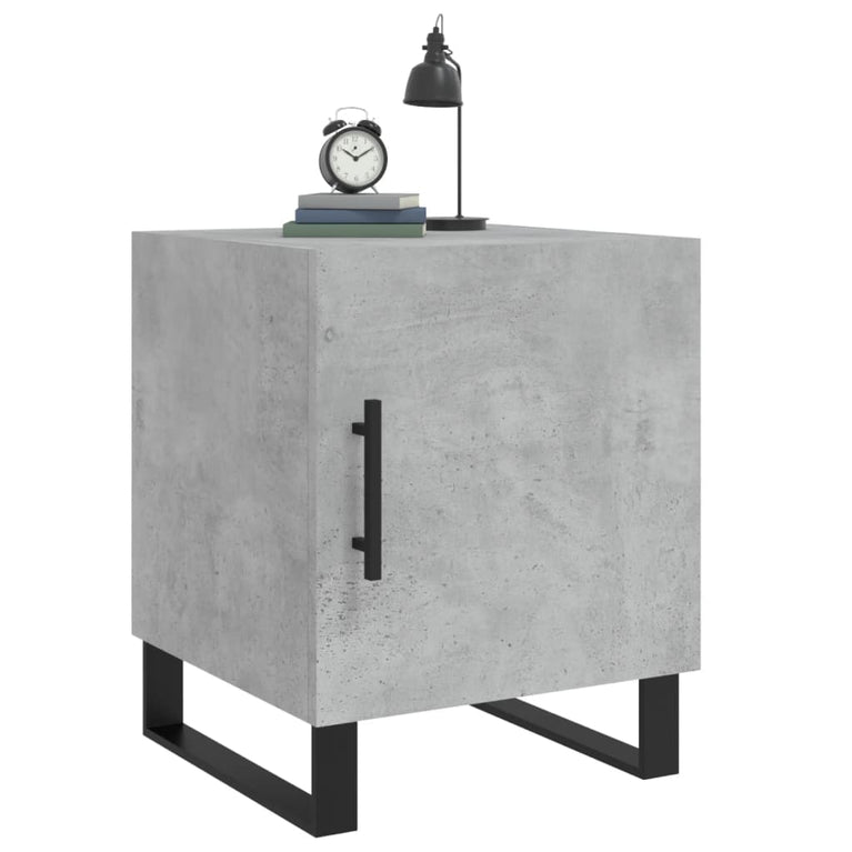 Nachtkastjes 2 st 40x40x50 cm bewerkt hout betongrijs MeubelReus