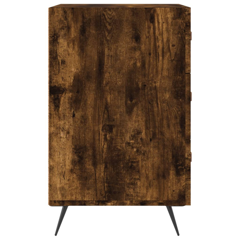 Nachtkastje 40x40x66 cm bewerkt hout gerookt eikenkleurig MeubelReus