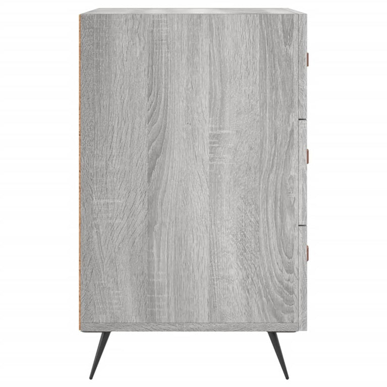 Nachtkastje 40x40x66 cm bewerkt hout grijs sonoma eikenkleurig MeubelReus