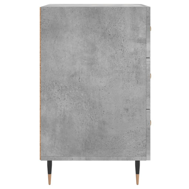 Nachtkastje 40x40x66 cm bewerkt hout betongrijs MeubelReus