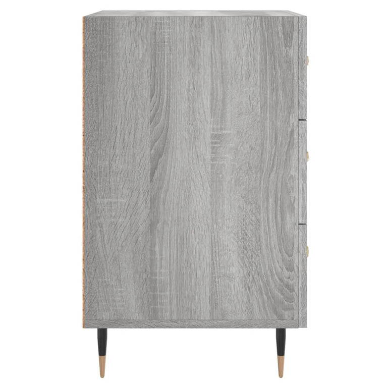 Nachtkastje 40x40x66 cm bewerkt hout grijs sonoma eikenkleurig MeubelReus