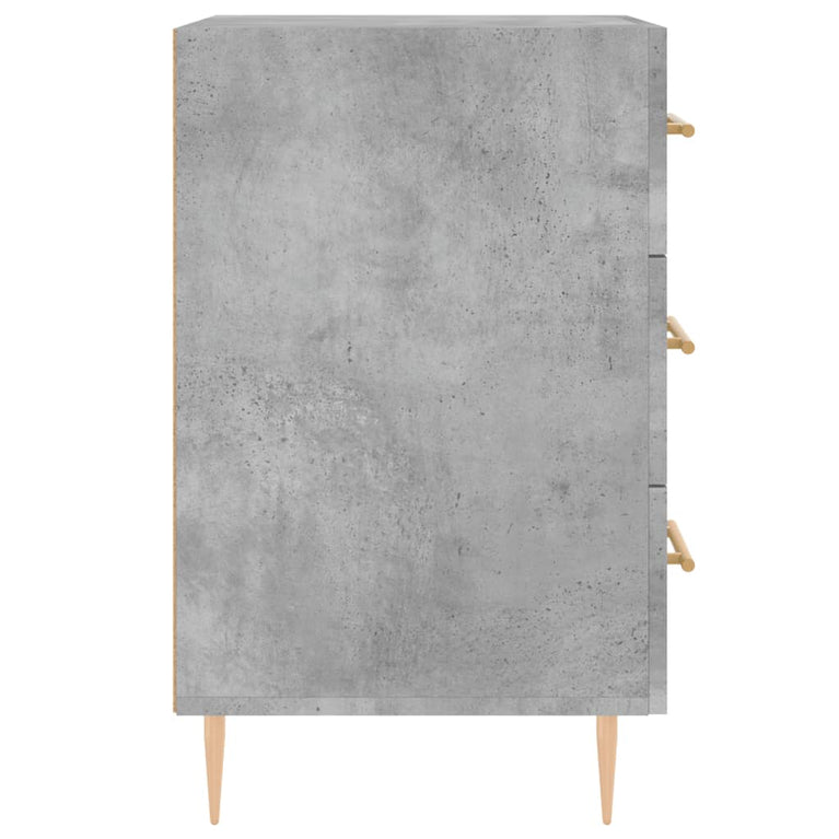 Nachtkastje 40x40x66 cm bewerkt hout betongrijs MeubelReus