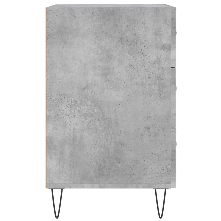 Nachtkastje 40x40x66 cm bewerkt hout betongrijs MeubelReus