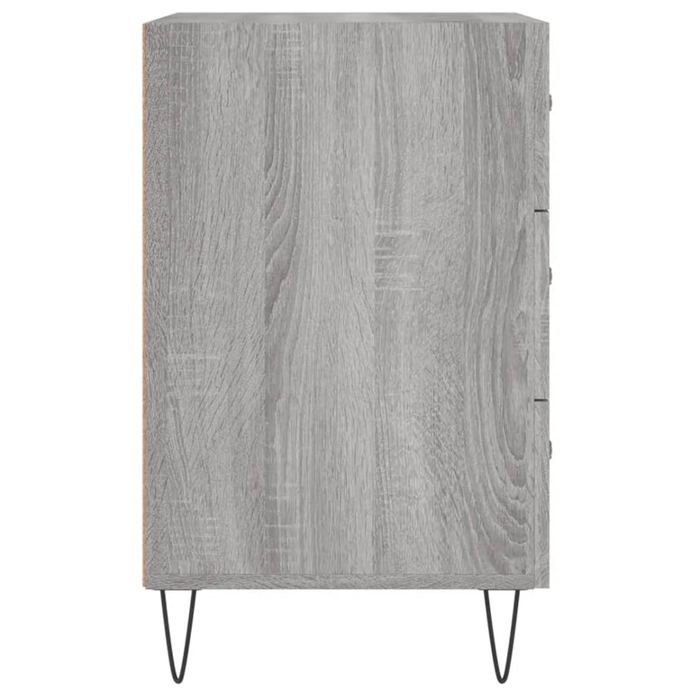Nachtkastje 40x40x66 cm bewerkt hout grijs sonoma eikenkleurig MeubelReus