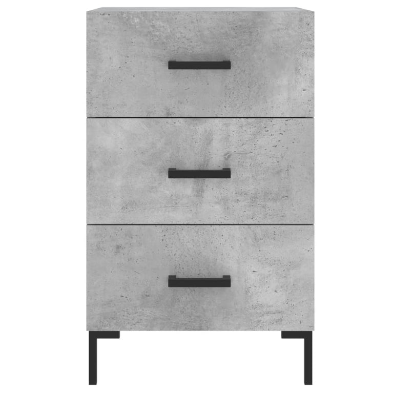Nachtkastje 40x40x66 cm bewerkt hout betongrijs MeubelReus