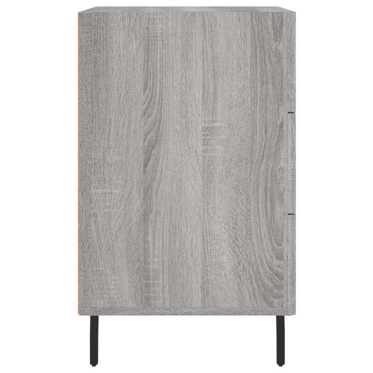 Nachtkastje 40x40x66 cm bewerkt hout grijs sonoma eikenkleurig MeubelReus