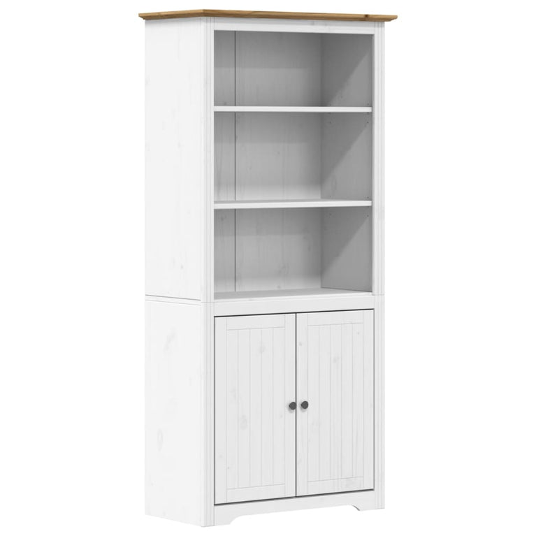 Boekenkast BODO 80x40x172 cm massief grenenhout wit en bruin MeubelReus