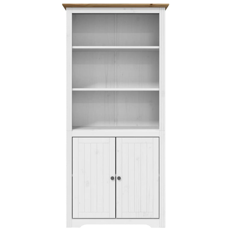 Boekenkast BODO 80x40x172 cm massief grenenhout wit en bruin MeubelReus