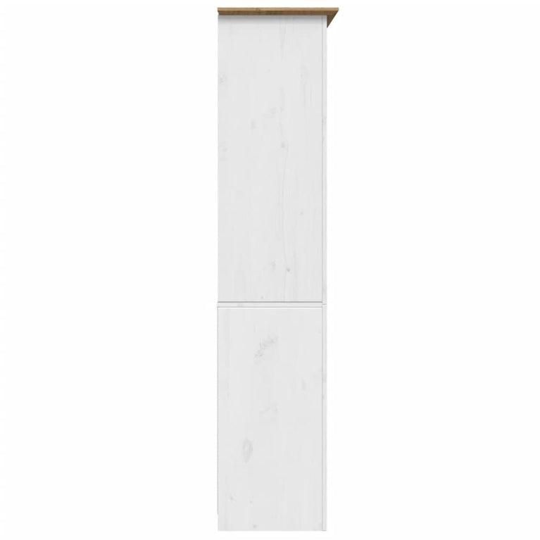 Boekenkast BODO 80x40x172 cm massief grenenhout wit en bruin MeubelReus