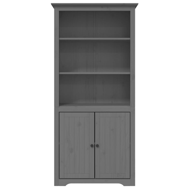 Boekenkast BODO 80x40x172 cm massief grenenhout grijs MeubelReus