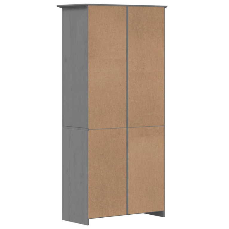 Boekenkast BODO 80x40x172 cm massief grenenhout grijs MeubelReus