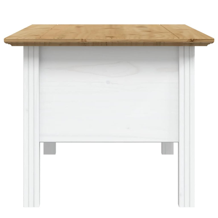 Salontafel BODO 100x55x45 cm massief grenenhout wit en bruin MeubelReus