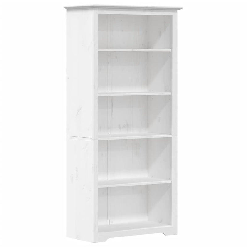 Boekenkast 5-laags BODO 80x38x180 cm massief grenenhout wit MeubelReus