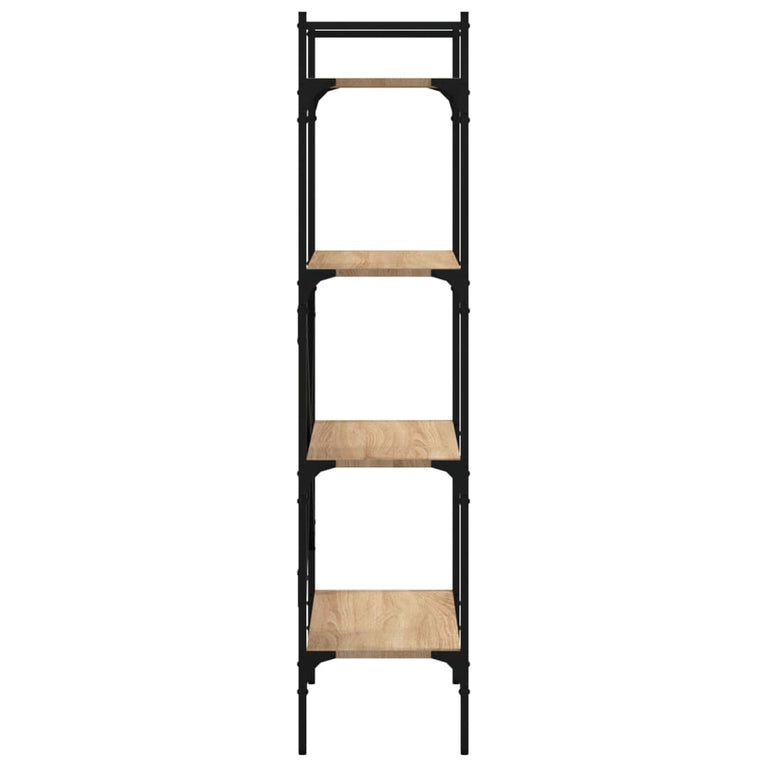 Boekenkast 4-laags 56x31,5x138,5 cm bewerkt hout sonoma eiken MeubelReus