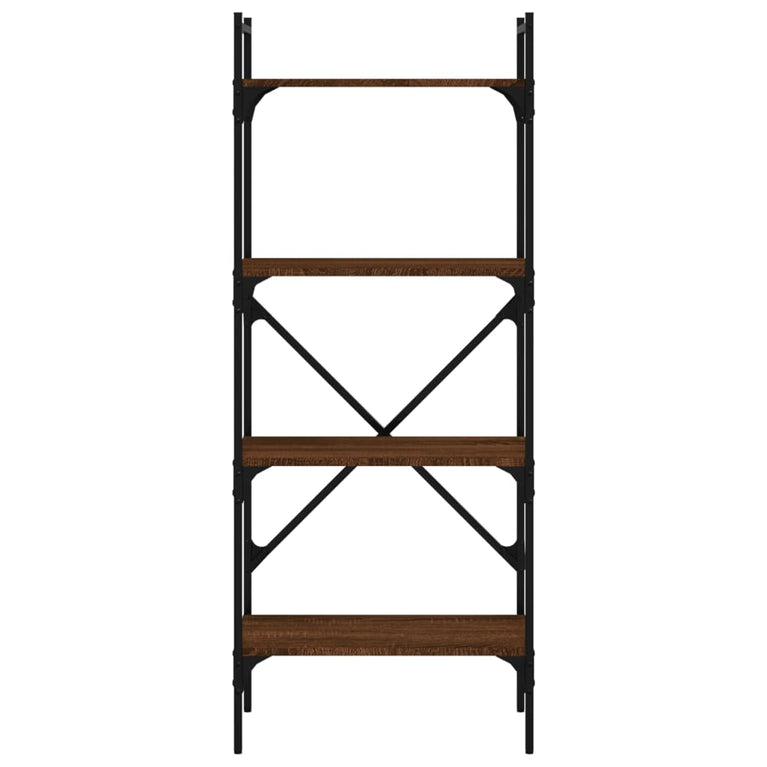 Boekenkast 4-laags 56x31,5x138,5 cm bewerkt hout bruineiken MeubelReus