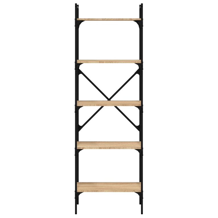 Boekenkast 5-laags 56x31,5x174 cm bewerkt hout sonoma eiken MeubelReus