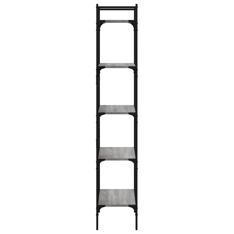 Boekenkast 5-laags 56x31,5x174 cm bewerkt hout grijs sonoma MeubelReus