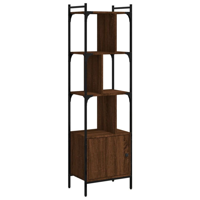 Boekenkast met deur 44,5x30x154,5 cm hout bruin eikenkleur MeubelReus