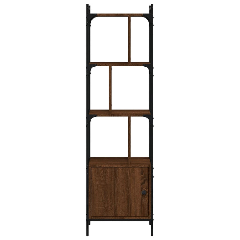 Boekenkast met deur 44,5x30x154,5 cm hout bruin eikenkleur MeubelReus