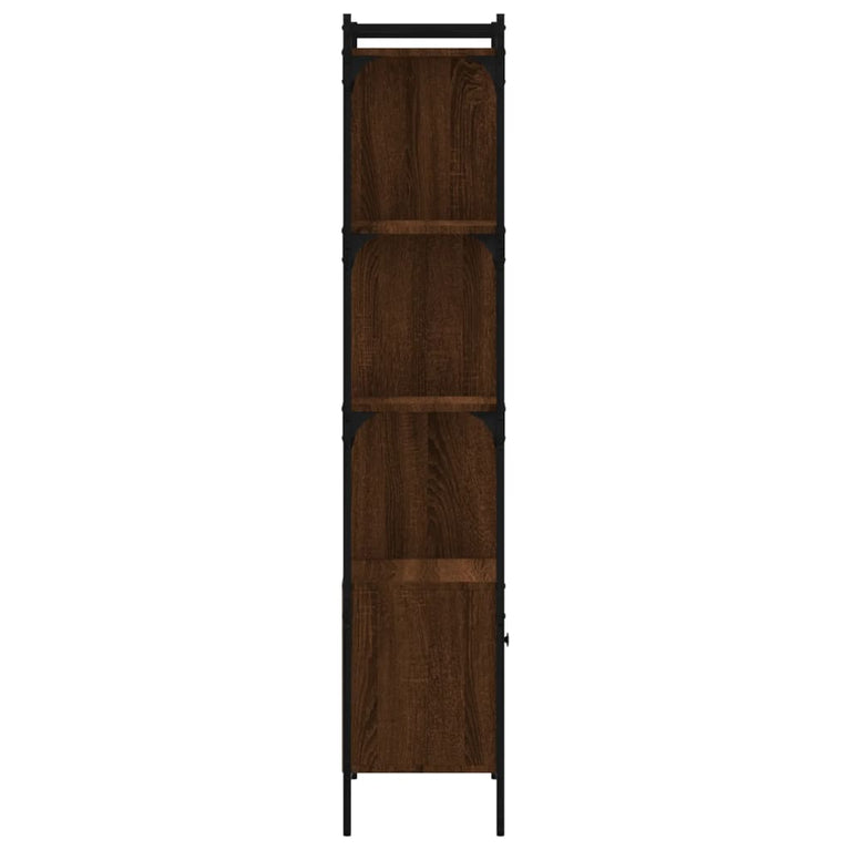 Boekenkast met deur 44,5x30x154,5 cm hout bruin eikenkleur MeubelReus
