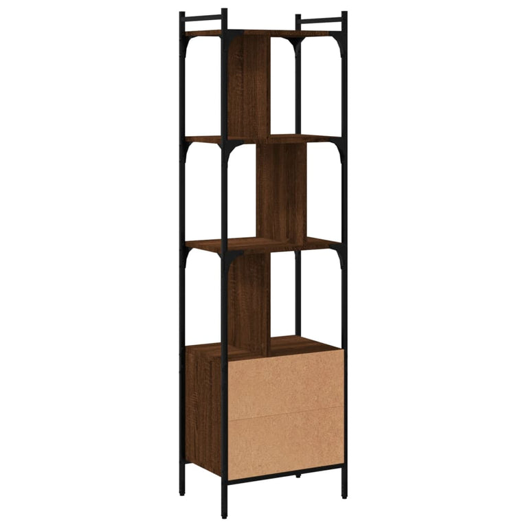 Boekenkast met deur 44,5x30x154,5 cm hout bruin eikenkleur MeubelReus