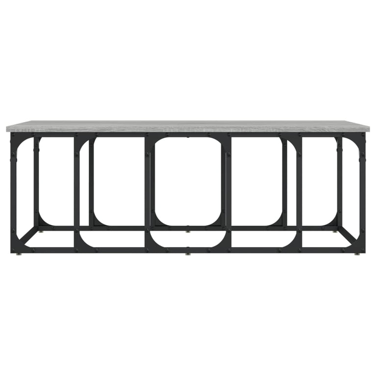 Salontafel 100x50x35,5 cm bewerkt hout grijs sonoma eikenkleur MeubelReus