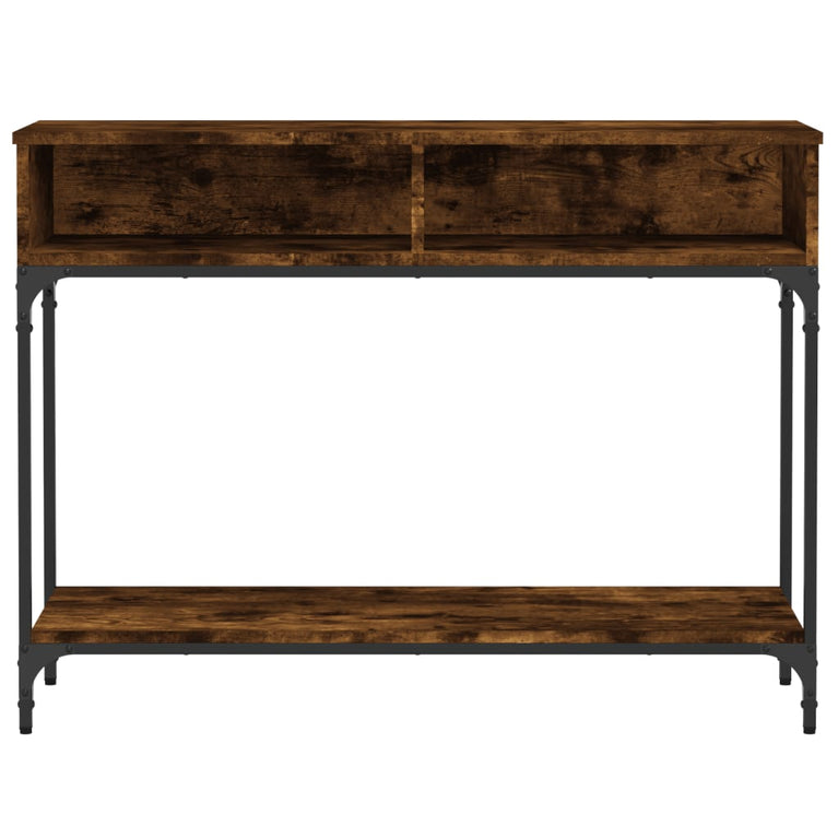 Wandtafel 100x30,5x75 cm bewerkt hout gerookt eikenkleurig MeubelReus