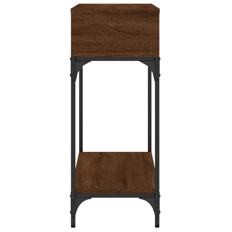 Wandtafel 100x30,5x75 cm bewerkt hout bruin eikenkleur MeubelReus