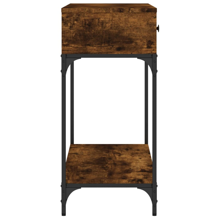 Wandtafel 100x34,5x75 cm bewerkt hout gerookt eikenkleurig MeubelReus