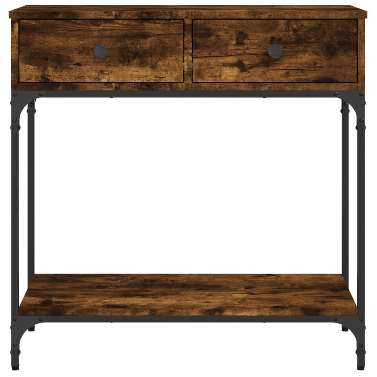 Wandtafel 75x34,5x75 cm bewerkt hout gerookt eikenkleurig MeubelReus
