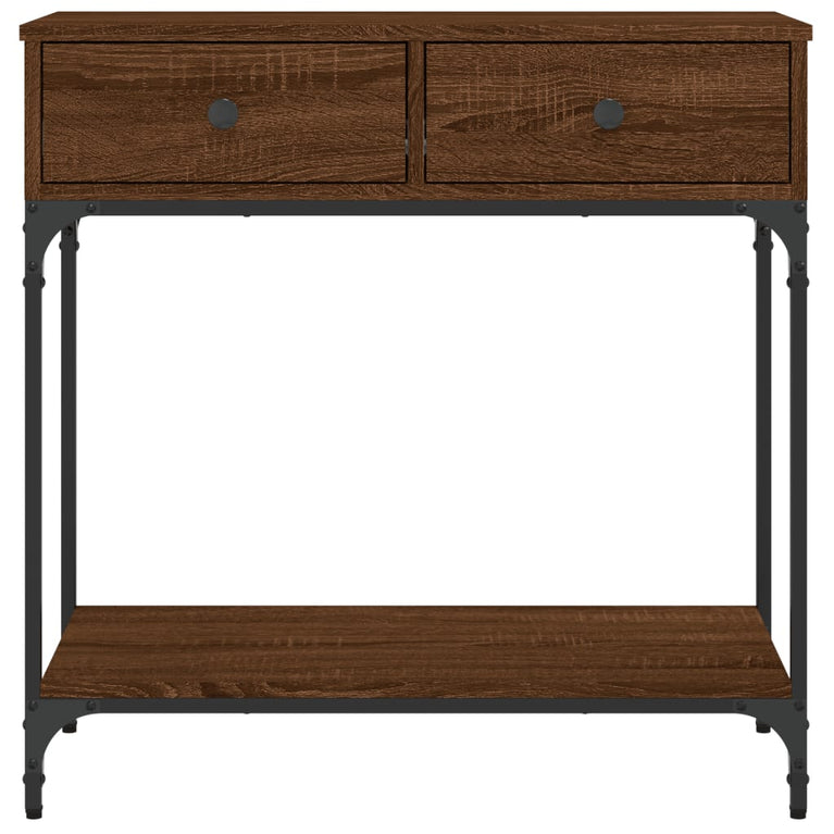 Wandtafel 75x34,5x75 cm bewerkt hout bruin eikenkleur MeubelReus